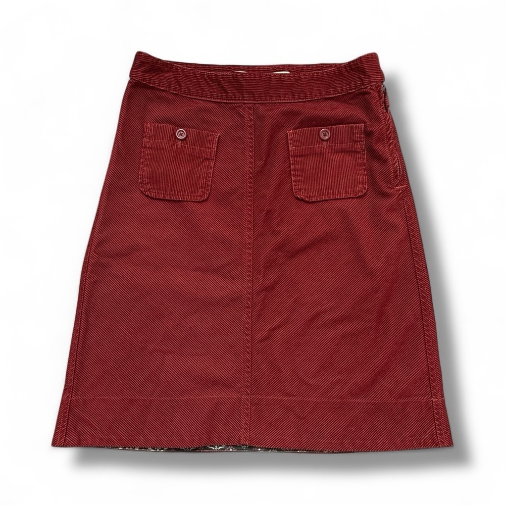 Gap Vintage Red Corduroy Skirt A-Line Knee Length Skirt Size 6
